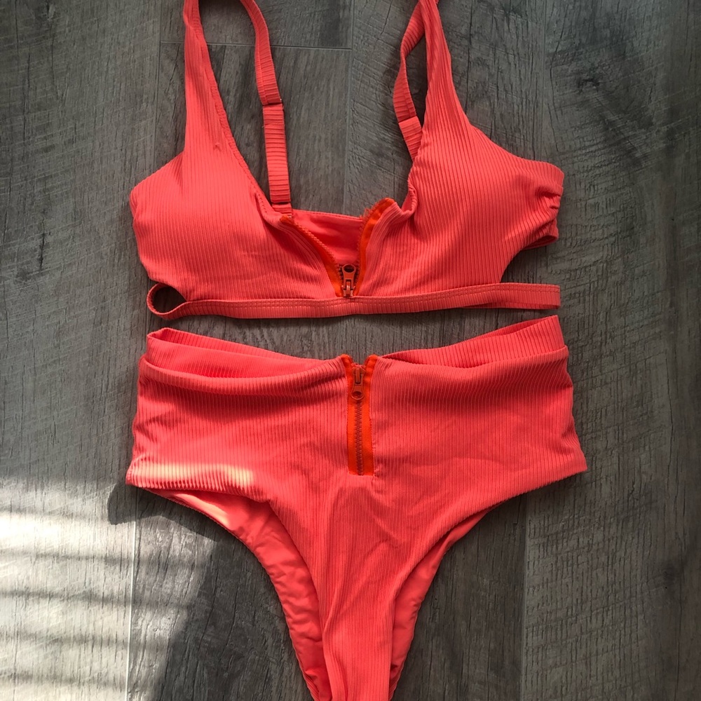 Orange bathing suit set